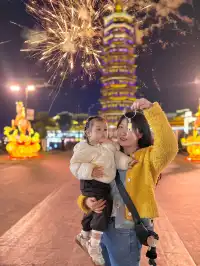 帶寶寶看煙花,圓夢瞬間太治癒了!