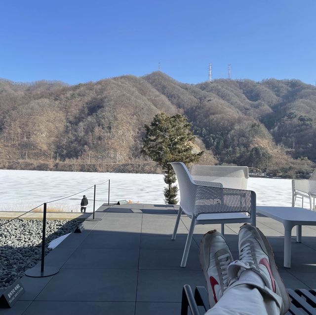신선산과 북한강을 담아낸 카페, 골든트리 카페🌳