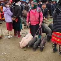 Market in Ha Giang are lively n noisy