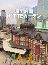 屋上庭園から眺める東京駅
