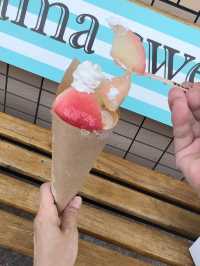 【福岡カフェ】季節のフルーツのクレープやソフトクリームが美味しい🍑