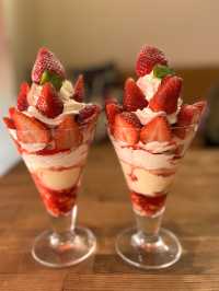 【福岡カフェ】BIGサイズの季節のパフェが美味しかったカフェ🍓