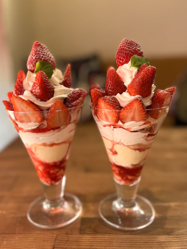 【福岡カフェ】BIGサイズの季節のパフェが美味しかったカフェ🍓
