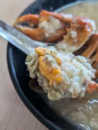 台南安平「阿美深海鮮魚湯」粥裡有蟹🦀！ Holy蟹🦀！