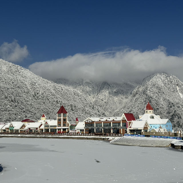 在西嶺雪山拍到人生風景照片