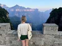 Incredible sunset on top of the Tian Jie mountains