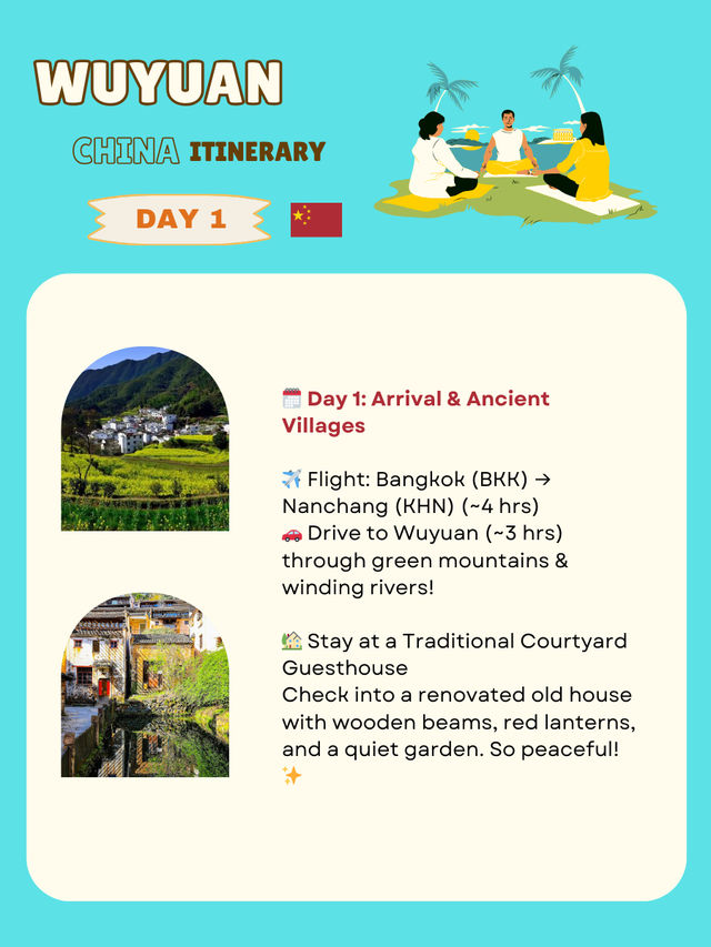 Wuyuan itinerary