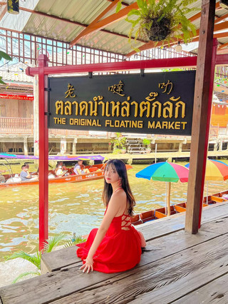 ช้อปปิ้งริมน้ำ🛍 ตลาดดำเนินสะดวก