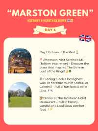 2-Days itinerary- Marston Green 