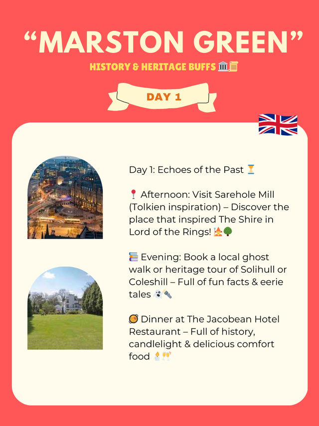 2-Days itinerary- Marston Green 