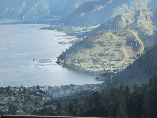 Chillin’ by Lake Toba — Peace, Palms & Perfect Views 🌴🌊☁️