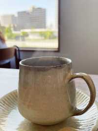 大阪北濱｜MOTO COFFEE，中之島河景第一排窗邊咖啡香超愜意