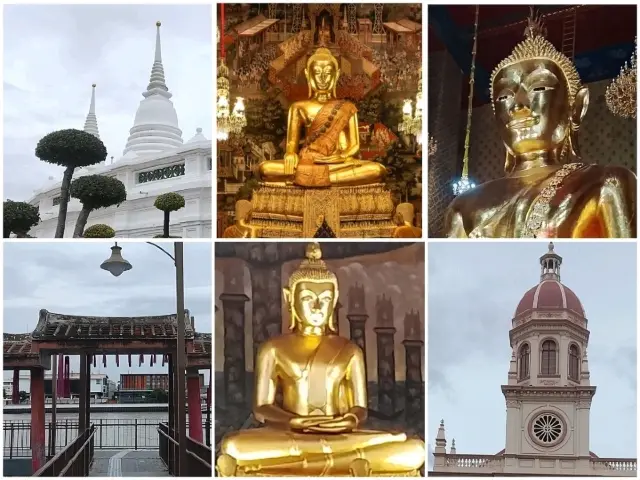 一日拜佛行程，沿著昭披耶河岸，吞武里區