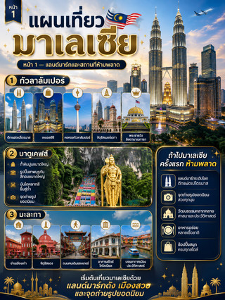 Rencana perjalanan Malaysia 🇲🇾✨ 3 halaman tempat wisata dalam satu postingan!