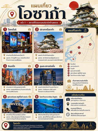 大阪旅遊攻略,3頁完整收錄!