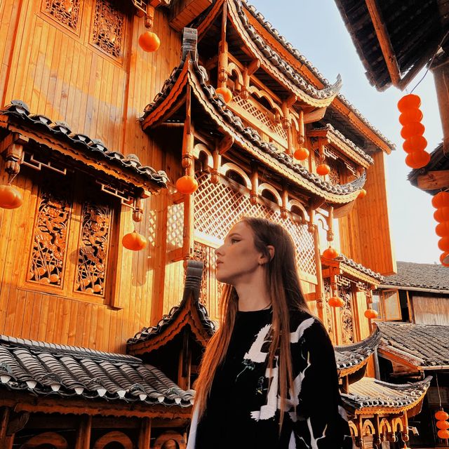 Beautiful ancient Chinese town 