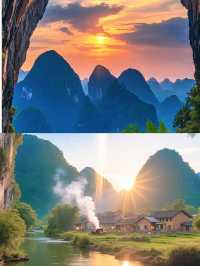 桂林山水甲天下 一篙撐入仙境中太美啦