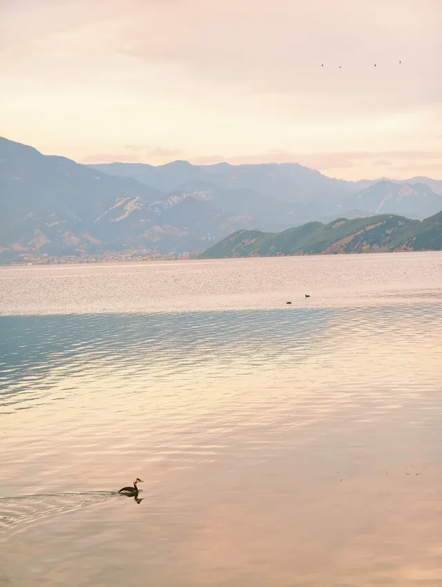 我在瀘沽湖收集了一整個日落劇場的浪漫