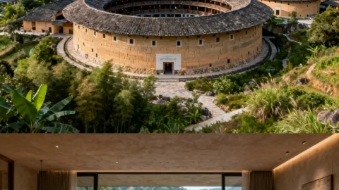 Việc lưu trú cạnh một Di sản Thế giới ở Yongding thật ngoạn mục. — traveler post in Long Nham