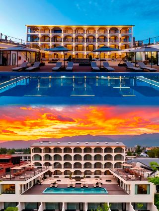 Narat Grassland Fengshen Boutique Stay with heated pool and bonfire sunset