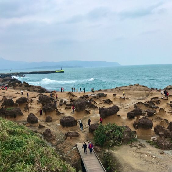 台湾のまるで宇宙のような奇岩の風景【野柳地質公園】