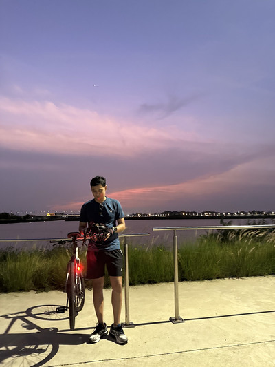 Happy and Healthy bike lane biker place in Trip Bang Phli