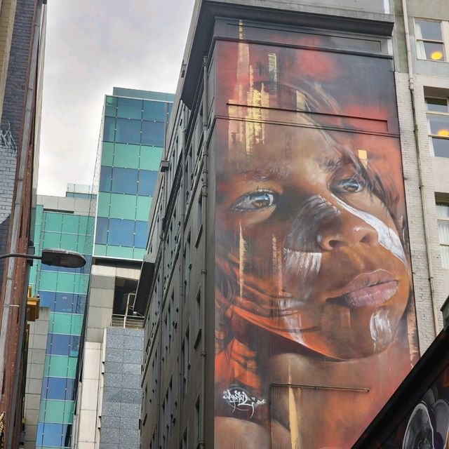 Street art alley in melbourne