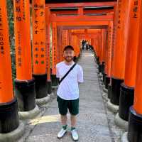 Taking in the infamous orange arches. 