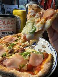 【福岡カフェ】石窯で焼く特製ピザやホットドッグがおすすめのガレージカフェ🌭🍕