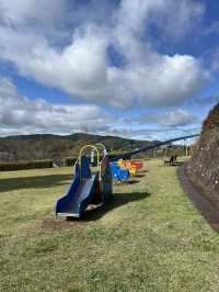 【佐久市】心躍る！宇宙船のような遊具がある広々公園🪐