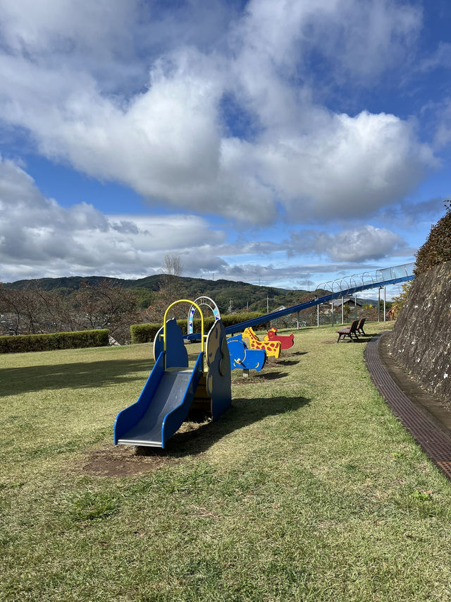 【佐久市】心躍る！宇宙船のような遊具がある広々公園🪐