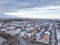 哈爾格林姆教堂Hallgrímskirkja，景觀台俯瞰360度冰島市景與海景