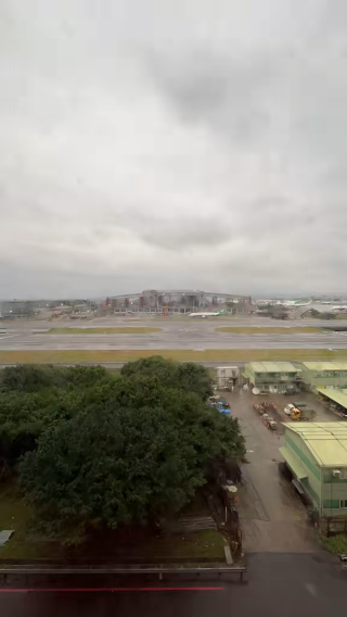 Airport runway hotel view
