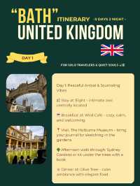 Bath 3-days itinerary 🌺