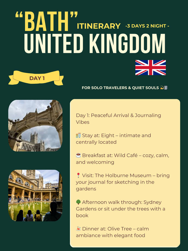 Bath 3-days itinerary 🌺