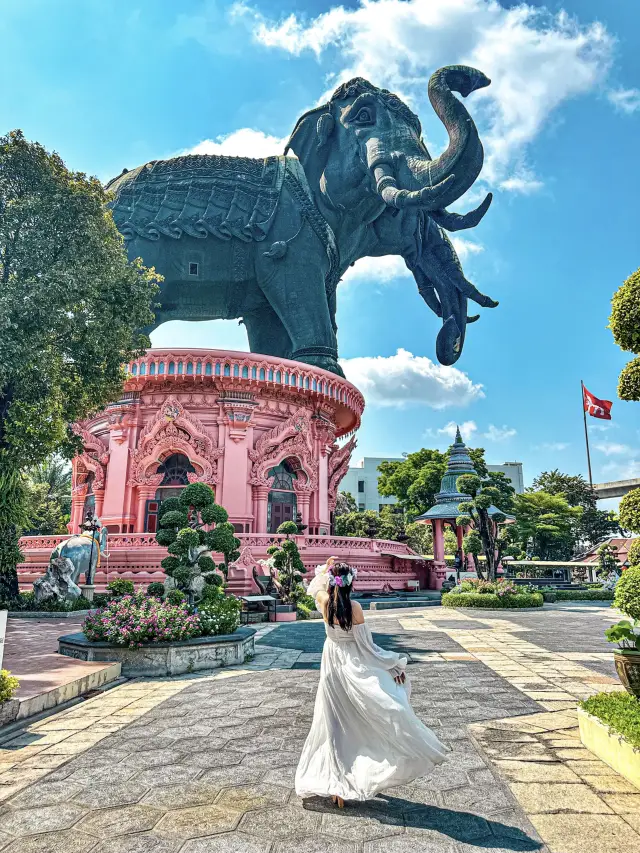 【泰國開運之旅】巨大的大象!29公尺高的愛侶灣象神與美麗的彩繪玻璃!愛侶灣博物館