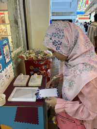 free postcard stamping at Pasar Seni
