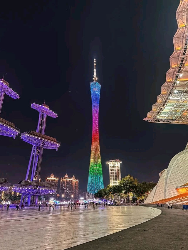 🌈 “Rainbow Beacon of Guangzhou Nights”
