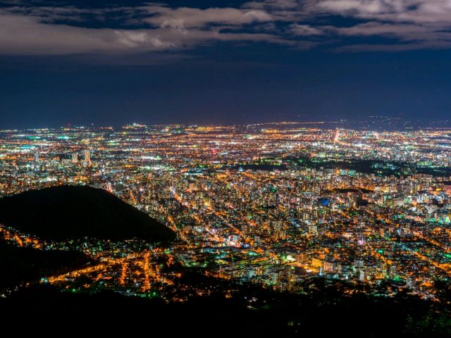 日本搭纜車上藻岩山看夜景💕🥳