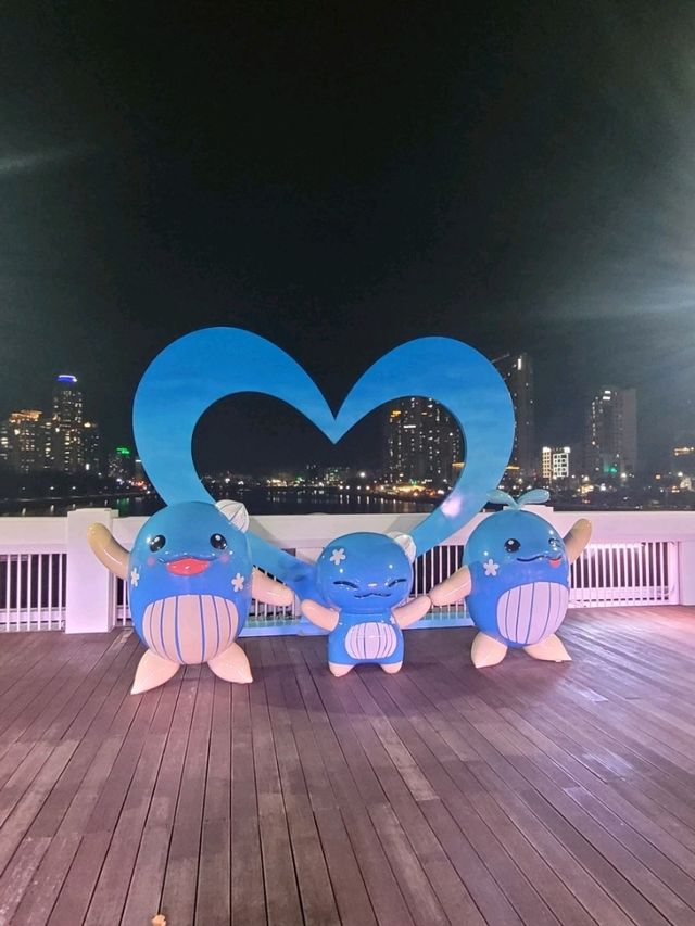 Night Magic at Ulsan’s Taehwagang National Garden 🌈✨