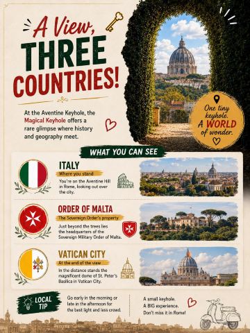 🇮🇹 Rome's Secret Keyhole That Lets You See 3 Countries at Once