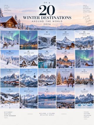 ❄️ 20 จุดหมายสำหรับคนรักอากาศหนาว 2026

ใครชอบอากาศเย็น หิมะ ภูเขา น้ำแข็ง และแสงเหนือ 🌌
เซฟลิสต์นี้ไว้ได้เลย เพราะมีตั้งแต่ Arctic ไปจนถึงเมืองหิมะในเอเชียและยุโรป

🇫🇮 01 Lapland | Finland
❄️ Snow • Aurora • Reindeer
Rovaniemi • Saariselkä

🇳🇴 02 Tromsø | Norway
🌌 Northern Lights • Fjords • Arctic Life
เมืองยอดนิยมสำหรับสัมผัสบรรยากาศเหนือเส้นอาร์กติก

🇮🇸 03 Iceland
🧊 Glacier • Waterfall • Aurora
ธรรมชาติสุดดราม่ากับบรรยากาศหน้าหนาว

🇨🇭 04 Zermatt | Switzerland
🏔️ Alps • Ski • Matterhorn
เมืองภูเขาที่มีวิว Matterhorn เป็นไฮไลต์

🇦🇹 05 Austrian Alps | Austria
🎿 Ski • Snow Village • Alpine Scenery
หมู่บ้านภูเขาและสกีรีสอร์ตท่ามกลางเทือกเขาแอลป์

🇯🇵 06 Hokkaido | Japan
⛷️ Powder Snow • Ski • Hot Spring
หิมะละเอียดและอาหารฤดูหนาว

🇯🇵 07 Japanese Alps | Japan
🏔️ Snow • Onsen • Traditional Villages
เหมาะกับการสัมผัสญี่ปุ่นในบรรยากาศฤดูหนาว

🇨🇦 08 Banff | Canada
🏔️ Rocky Mountains • Frozen Lakes • Ski
วิวภูเขาและทะเลสาบที่กลายเป็นน้ำแข็งในฤดูหนาว

🇨🇦 09 Québec City | Canada
🏰 Old Town • Snow • Winter Festival
เมืองเก่าที่มีบรรยากาศเหมือน European Winter Town

🇸🇪 10 Kiruna | Sweden
🌌 Aurora • Snowmobile • Arctic Wilderness
พื้นที่เหนือเส้น Arctic Circle สำหรับสายธรรมชาติ

🇳🇴 11 Lofoten | Norway
🏔️ Mountains • Fishing Villages • Aurora
ภูเขาสูงริมทะเลและหมู่บ้านชาวประมง

🇫🇷 12 Chamonix | France
🎿 Ski • Mont Blanc • Alpine Town
เมืองภูเขาที่มี Mont Blanc เป็นฉากหลัง

🇮🇹 13 Dolomites | Italy
🏔️ Snow Peaks • Ski • Alpine Villages
ภูเขาหินรูปร่างโดดเด่นในฤดูหนาว

🇫🇮 14 Rovaniemi | Finland
🎄 Christmas • Reindeer • Snow
เมืองที่ขึ้นชื่อเรื่องกิจกรรมฤดูหนาวและบรรยากาศคริสต์มาส

🇨🇿 15 Prague | Czech Republic
🏰 Old Town • Christmas Markets • Winter Streets
เมืองเก่าสวยในบรรยากาศหนาวและเทศกาลปลายปี

🇦🇩 16 Andorra
🎿 Ski • Mountains • Snow
ประเทศเล็กกลางเทือกเขาพิเรนีส เหมาะกับกิจกรรมบนหิมะ

🇸🇰 17 High Tatras | Slovakia
🏔️ Mountains • Snow • Winter Hiking
เทือกเขาที่มีทั้งสกีและเส้นทางธรรมชาติ

🇺🇸 18 Alaska | USA
🌌 Aurora • Glaciers • Arctic Wilderness
ธรรมชาติขนาดใหญ่และบรรยากาศฤดูหนาวแบบ Wild

🇳🇿 19 Queenstown | New Zealand
🏔️ Winter • Ski • Adventure
ช่วงฤดูหนาวของซีกโลกใต้ตรงกับประมาณมิถุนายน–สิงหาคม

🇦🇷 20 Patagonia | Argentina
🧊 Mountains • Glaciers • Remote Nature
ภูมิประเทศกว้างใหญ่สำหรับสาย Adventure

🧭 เลือกตามสไตล์

🌌 ล่าแสงเหนือ → Tromsø • Lapland • Iceland • Kiruna
🎿 Ski & Snow → Zermatt • Hokkaido • Chamonix • Dolomites
🏔️ ภูเขาอลังการ → Banff • Lofoten • Patagonia • Alaska
🎄 Christmas Atmosphere → Rovaniemi • Prague • Québec City
♨️ หนาว + Onsen → Hokkaido • Japanese Alps
📸 Scenic Winter → Iceland • Lofoten • Dolomites • Banff

📌 Travel Note 2026
สำหรับ Northern Lights ฤดูกาลที่เหมาะสมโดยทั่วไปอยู่ประมาณ กันยายน–มีนาคม แต่การเห็นแสงเหนือขึ้นอยู่กับสภาพอากาศ ความมืด และกิจกรรมของดวงอาทิตย์ ไม่สามารถรับประกันได้ทุกคืน (JNP Travel)

#WinterTravel #Travel2026 #เที่ยวหน้าหนาว #NorthernLights