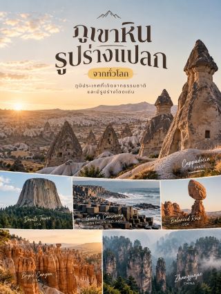 🌍 Bizarre Rock Formations from Around the World | Natural Wonders Created by the Earth
Have you ever seen mountains that look like giant mushrooms, towers, or unbelievable rock formations? 😍 The world has landscapes created by nature that seem straight out of a fantasy world, but in reality, these shapes are the result of geological processes that have taken millions of years, including wind, water, erosion, and volcanic activity 🪨✨
🏜️ 1. Cappadocia — Turkey 🇹🇷
A land of craters and cone-shaped rock pillars, some resembling giant mushrooms. These were formed from volcanic ash that solidified into relatively soft rock before being eroded by wind and water into bizarre shapes. Here you'll also find ancient houses and churches carved into the rock!
🗿 2. Devils Tower — United States 🇺🇸
A massive rock tower standing prominently in the landscape, approximately 264 meters above the surrounding area. Its rock walls have vertical grooves arranged like giant boulders. Geologists have several explanations for its formation. However, the exact details of the process are still under study.
🌊 3. Giant’s Causeway — Northern Ireland 🇬🇧
A coastline filled with approximately 40,000 basalt columns with polygonal cross-sections, arranged closely together as if paved with hexagonal stones. In reality, they were formed by the cooling and contracting of volcanic lava approximately 50–60 million years ago. It's so uniquely beautiful that it has a legend about giants building a causeway across the sea!
🪨 4. Balanced Rock — United States 🇺🇸
A massive rock that appears to be precariously balanced on a small base within Arches National Park, Utah. It's approximately 39 meters high, but it's not permanently stable, as its base is still being eroded. And eventually, the rocks will naturally collapse.
🏞️ 5. Bryce Canyon — USA 🇺🇸
A landscape filled with sharp, orange, pink, and red towering rock formations called Hoodoos, created by the erosion of ice, water, and repeatedly changing weather patterns, shaping the rocks into castle-like structures that line the canyon.
⛰️ 6. Zhangjiajie — China 🇨🇳
Tall sandstone pillars rise from the lush green forest, resembling mountains floating in the mist. This landscape was formed by the uplift of rock layers and long-term erosion, creating one of China's most unique landscapes.
💚 The Charm of These Rock Mountains
The most amazing thing is that nature doesn't need an artist's hand to create such beautiful works of art. Each rock tells the story of the world—ancient volcanoes, climate, and changes in the Earth's crust.
Some took millions of years to take on the shape we see today 🌎 And even though it seems still, nature is constantly changing.
#NaturalWonders #UnusualRockMountains #TravelAroundTheWorld #WorldKnowledge