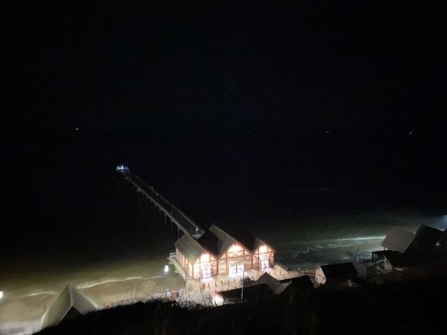 Saltburn at Night: Coastal Scene Under Stars