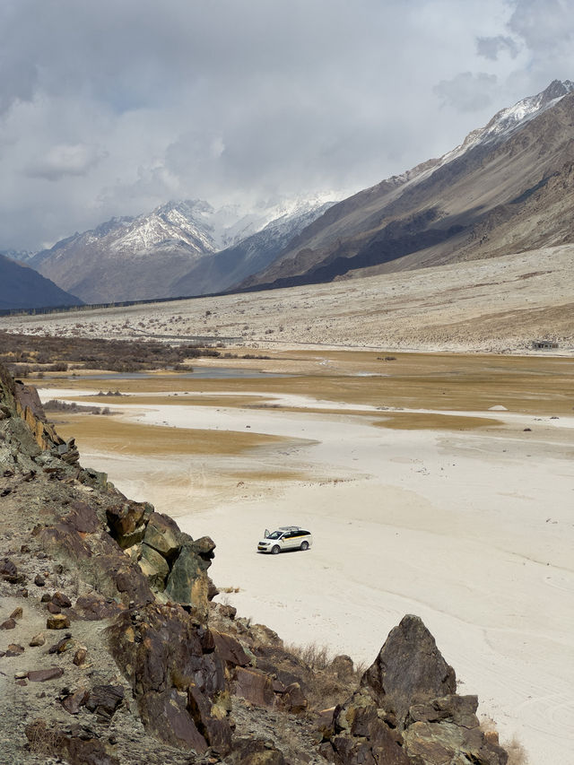 Sacred lake high in mountains