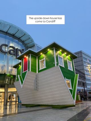 บ้านกลับหัวได้มาถึงเมืองคาร์ดิฟฟ์แล้ว