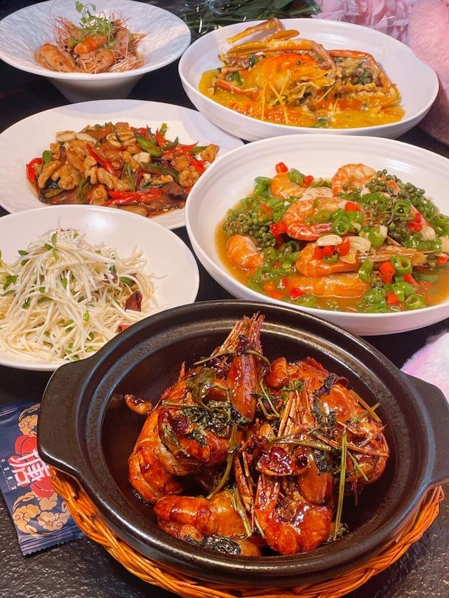 西安吃蝦封神比手掌大的羅氏蝦