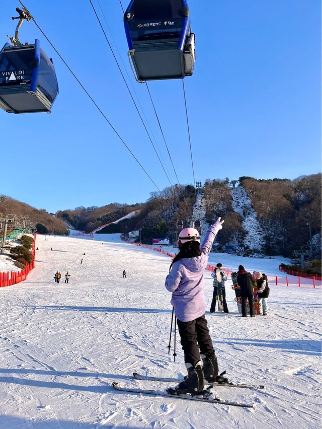 홍천 비발디파크에서 스키 즐기기!⛷️