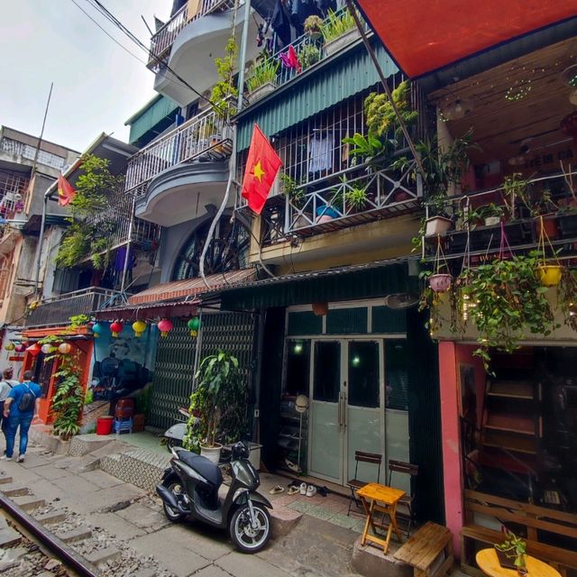 Cafes beside Railway Track