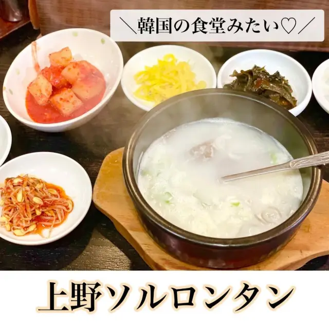 【上野】韓国本場を感じる食堂！上野ソルロンタン